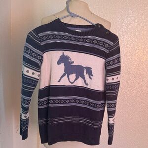 Gymboree Navy unicorn Pattern Sweater Sz 10